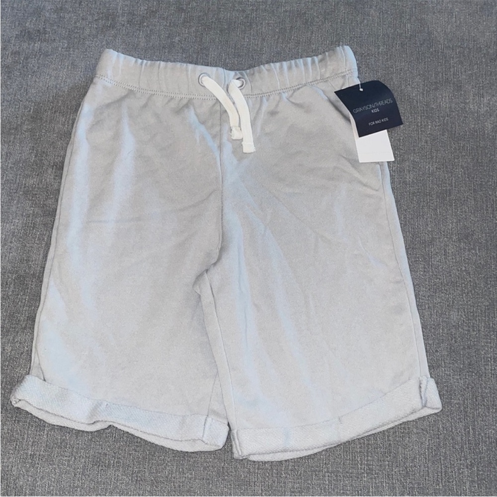 Grayson Threads Boys Gray Knit
Drawstring Shorts